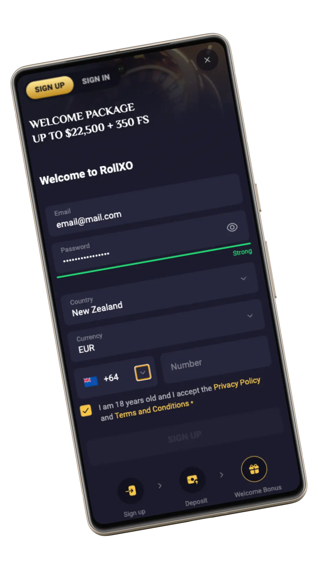 RollXO Casino app